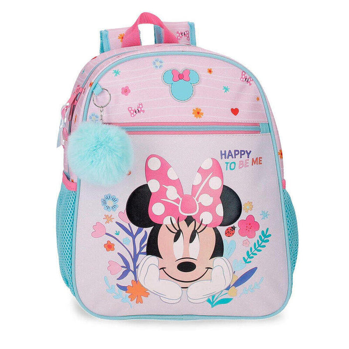 Mochila Happy To Be Me Minnie Disney 33cm Adaptable