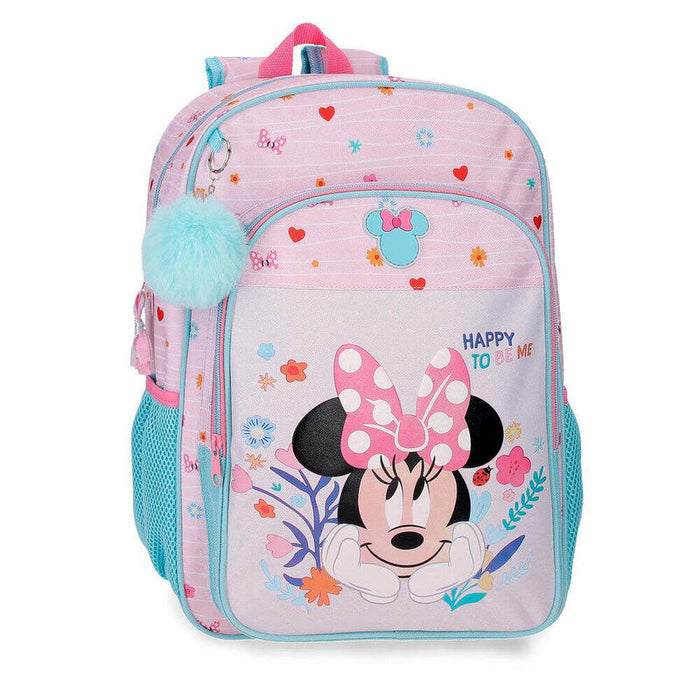 Mochila Happy To Be Me Minnie Disney 40cm Adaptable