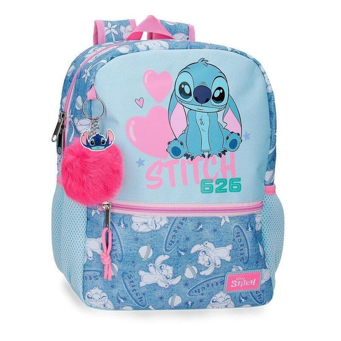 Mochila Hearts Stitch Disney 33cm Adaptable