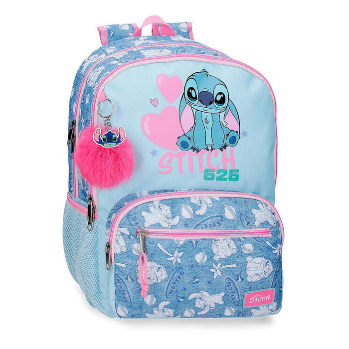 Mochila Hearts Stitch Disney 44cm Adaptable