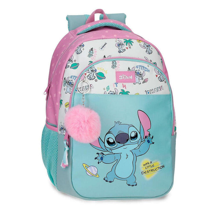 Mochila Little Destruction Stitch Disney 42cm Adaptable