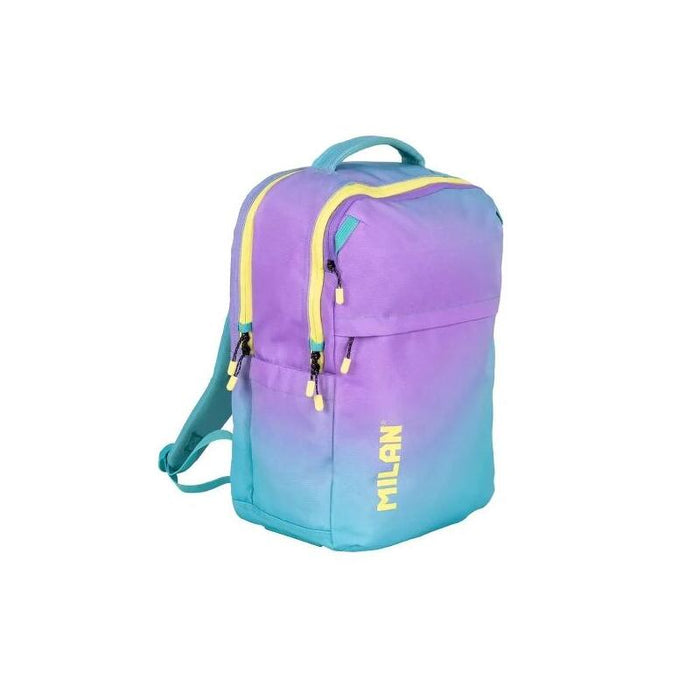 Mochila  Milan Sunset Escolar 25l 5 Cremalleras Compartimento Acolchado Para Portatil 16" -