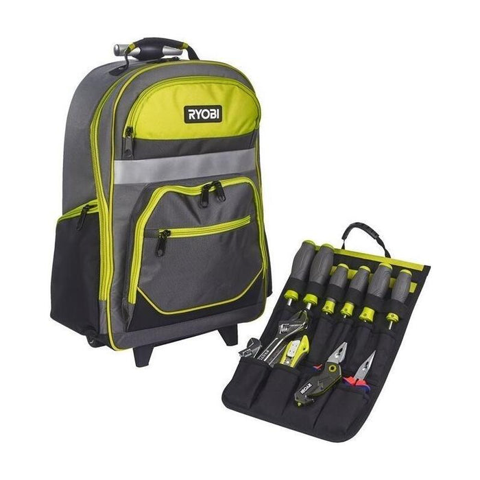 Mochila Para Herramientas Ryobi Rssbp2 Verde/Negro, Con Compartimento Para Portátil Y Ruedas 5132005344