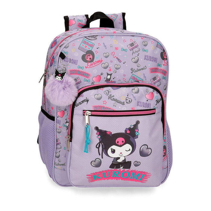 Mochila Retropop Kuromi Hello Kitty 38cm Adaptable