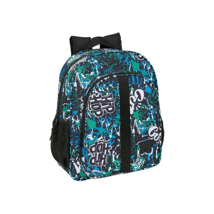 Mochila  Safta Graffiti Go - Adaptable A Carro - Bolsillos Laterales - Doble Tirador - Hombreras Acolchadas - Asa
