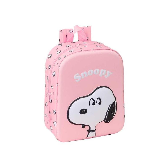 Mochila Safta Snoopy Guarderia 3d De 6l - Asa De Mano Superior - Asas Regulables Y Acolchadas - Cierre De Cremallera -