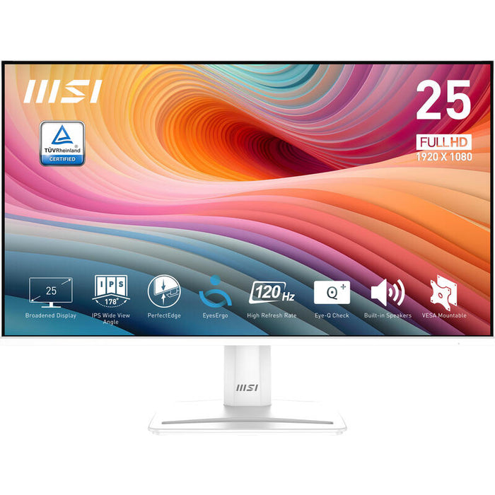 Monitor 24.5" Msi Mp251w E2  Ips Fhd 16:9 120h Vga