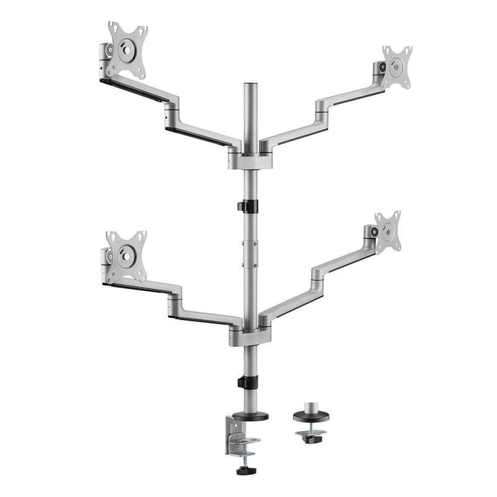 Monitor Logilink Bp0211 Quad Mount 17-32" 6 Kg Per Arm Tiltable Swivelling And Rotatable Clampable