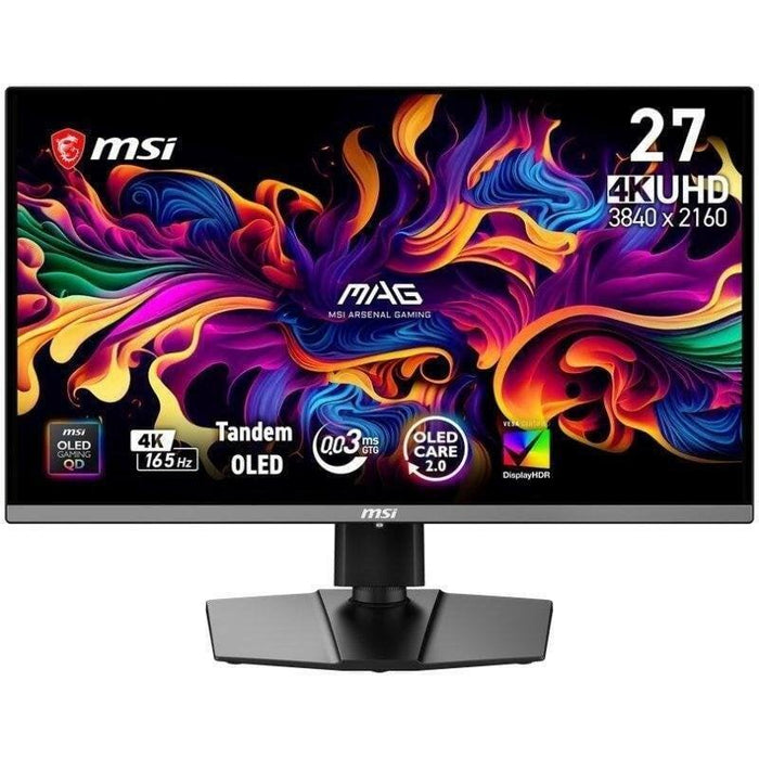 Monitor Msi Mag 272up Qd-Oled 26,5" Ultrahd 4k 165hz Qd-Oled Ajuste De Altura