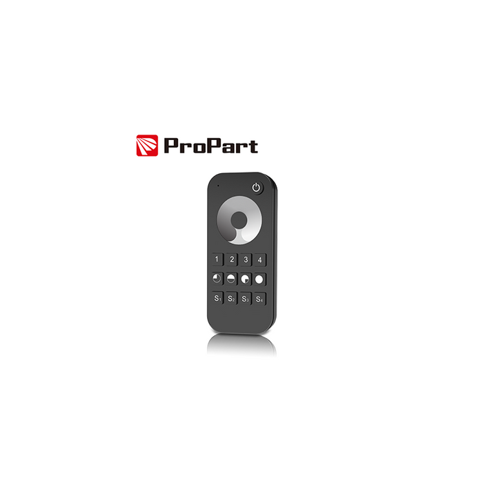 Monochromatic Remote Control 4 Zones 4 Scenes Black Rf2.4
