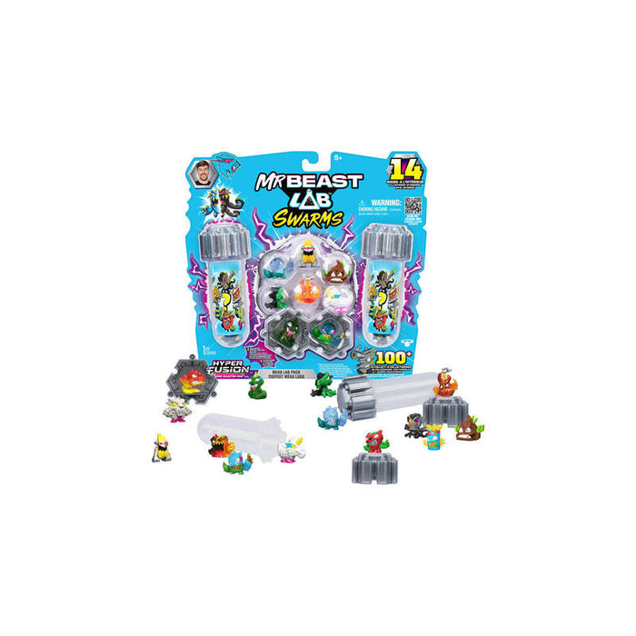 Moose Toys Mrbeast Lab Swarms S3 Mega Lab 14 Pack - Biting Hot Sauce, Figura De Juguete Artículos Surtidos 24789