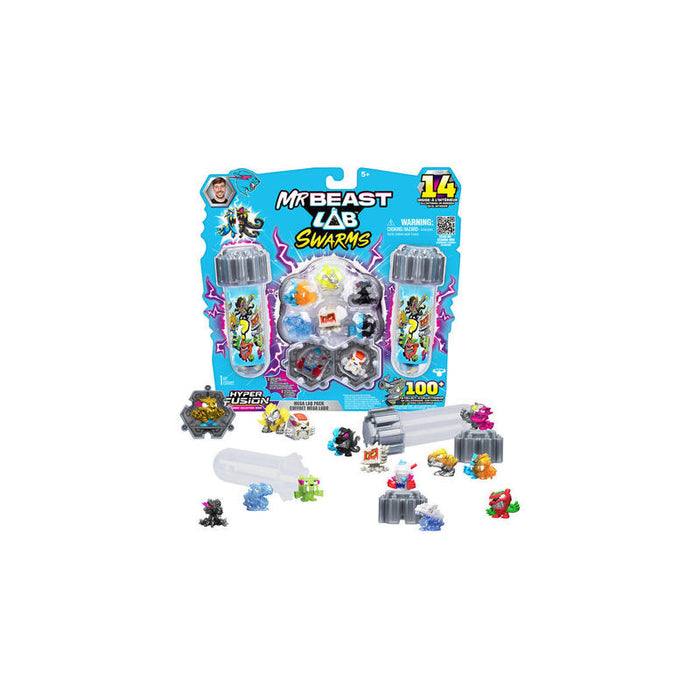 Moose Toys Mrbeast Lab Swarms S3 Mega Lab 14 Pack - Steel Slushee, Figura De Juguete Artículos Surtidos 24786