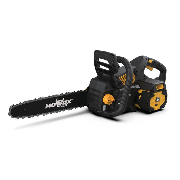 Motosierra De Mano A Batería Mowoxpro Ecs 4062 Li 62v Serie Excel Con Sistema De Tensión De Cadena Sin Herramientas, Ancho De Corte 40 Cm.