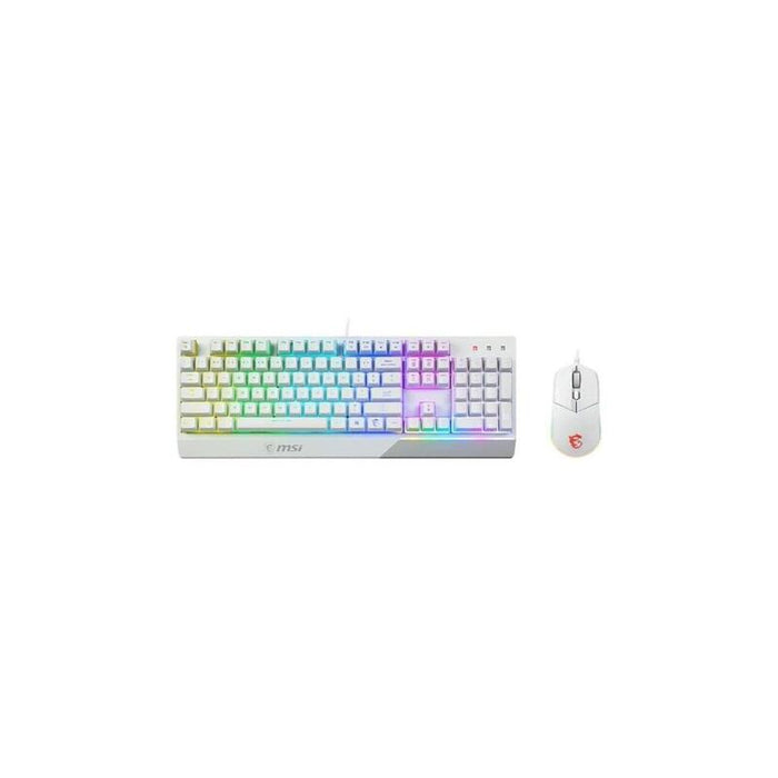 Msi Vigor Gk30 Combo Rgb Keyboard + Mouse Fr Layout White