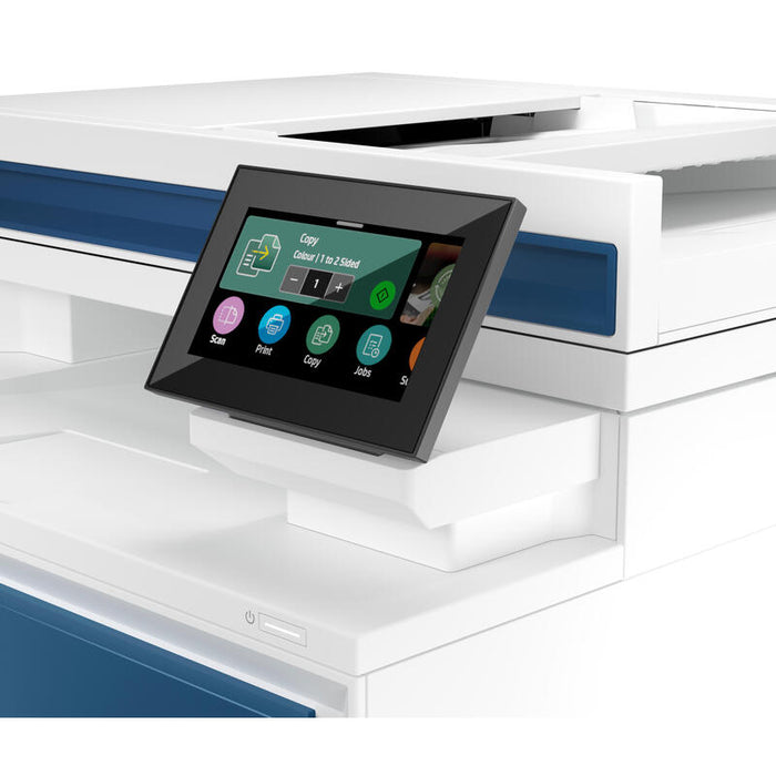 Multifunción Láser Color Hp Laserjet Pro 4302fdw Wifi Fax Dúplex Blanca Y Azul