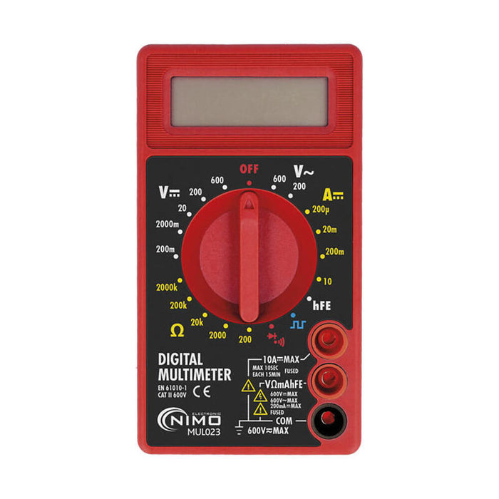 Multimetro Digital 3 1/2 Pulg Digitos Cat.Ii 600v