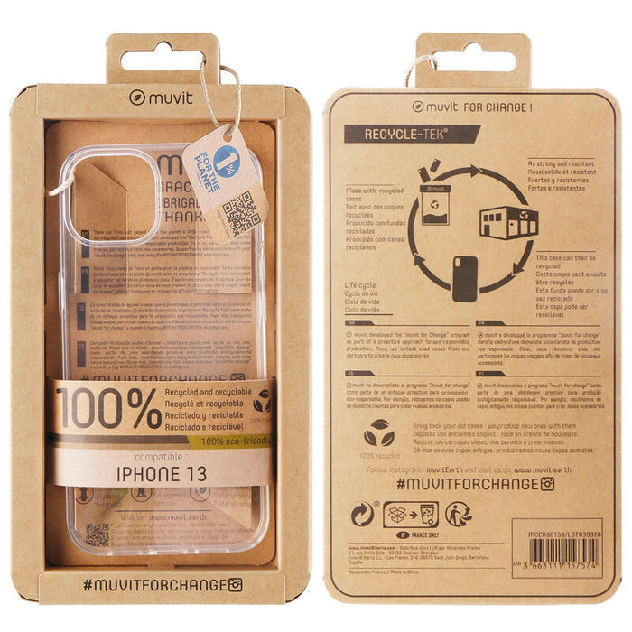 Muvit For Change Funda Apple Iphone 13 Recicletek Transparente