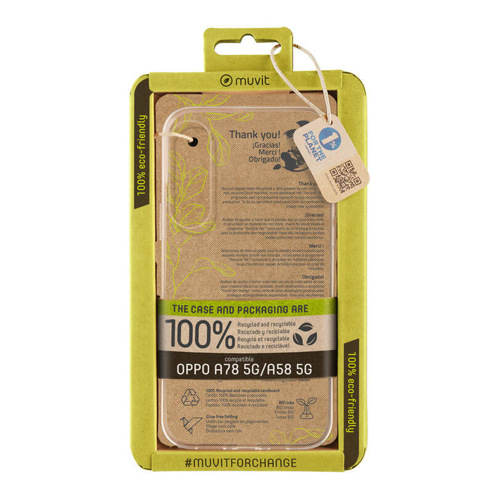 Muvit For Change Funda Recycletek Compatible Con Oppo A78 5g/A58 5g Transparente