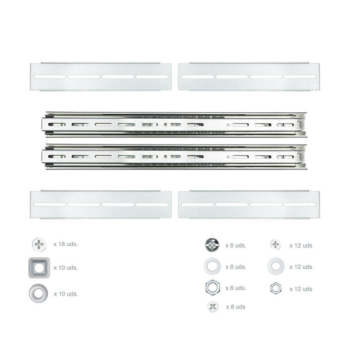 Nanocable Guias Laterales Telescopicas Para Caja Rack De 19"