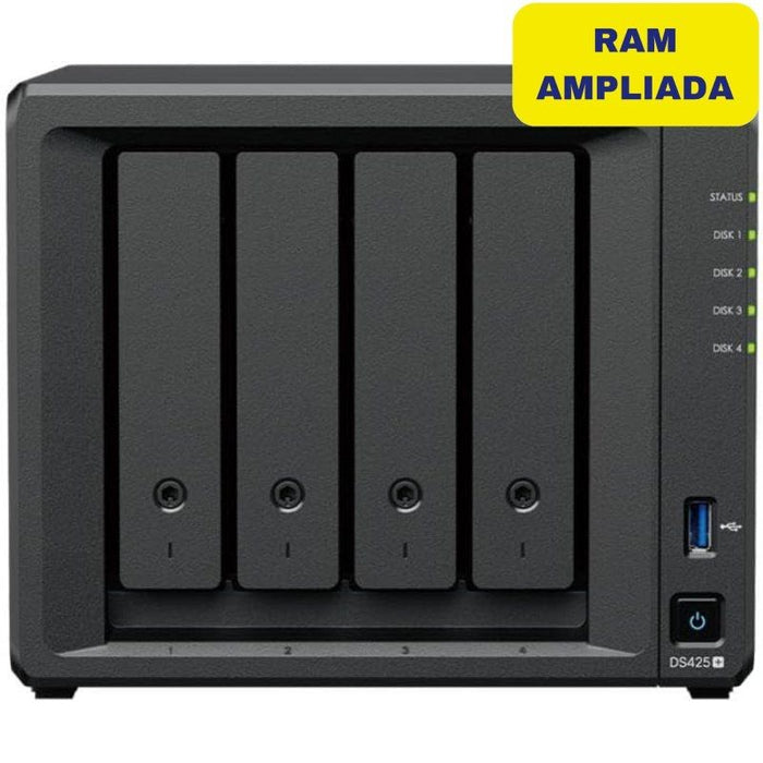 Nas Synology Diskstation Ds425+ 4 Bahías 3.5'- 2.5' 6gb Ddr4 Formato Torre
