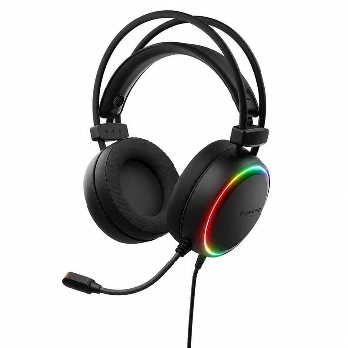 Natec Genesis Headset Neon 614 With Micrófono Rgb Illumination Usb Black