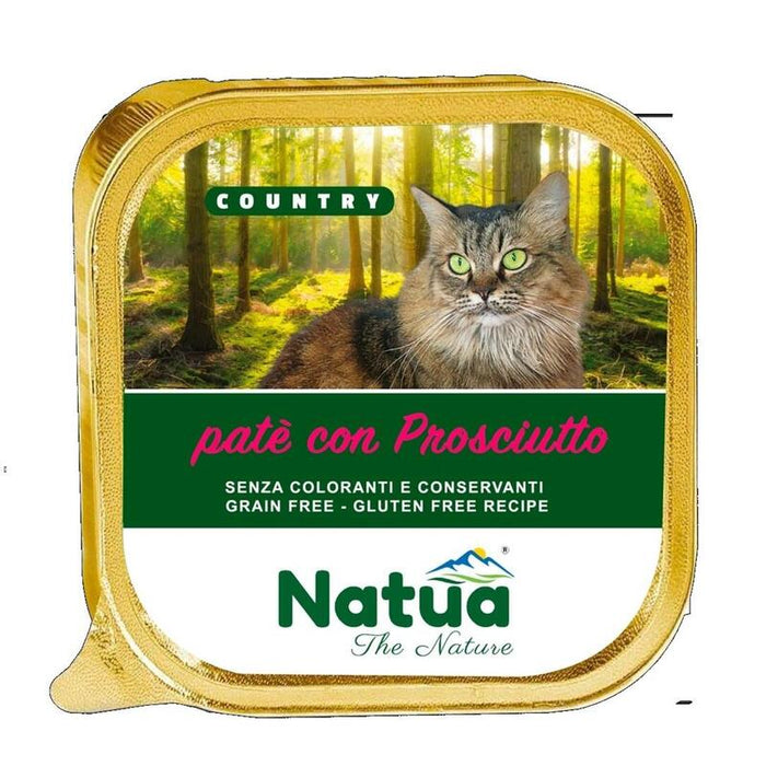 Natua Country Ham - Comida Húmeda Para Bandeja De Gatos 100g