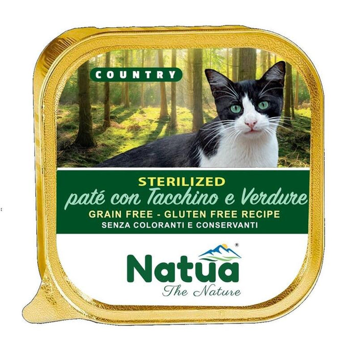 Natua Country Pavo Esterilizado Y Verduras - Pavo Con Verduras Para Gatos Esterilizados Comida Húmeda Para Bandeja De Gatos 100g