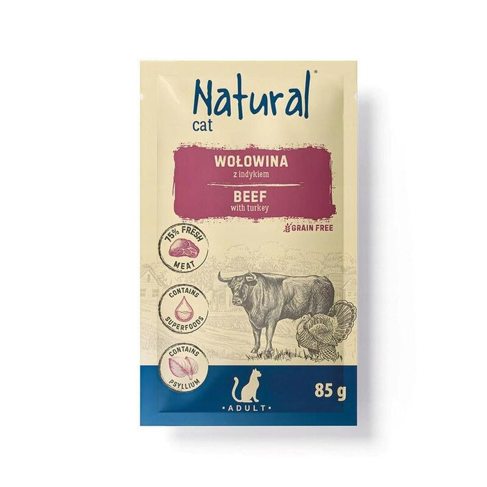Natural Ternera Z Indykiem Comida Húmeda Para Gatos 85g