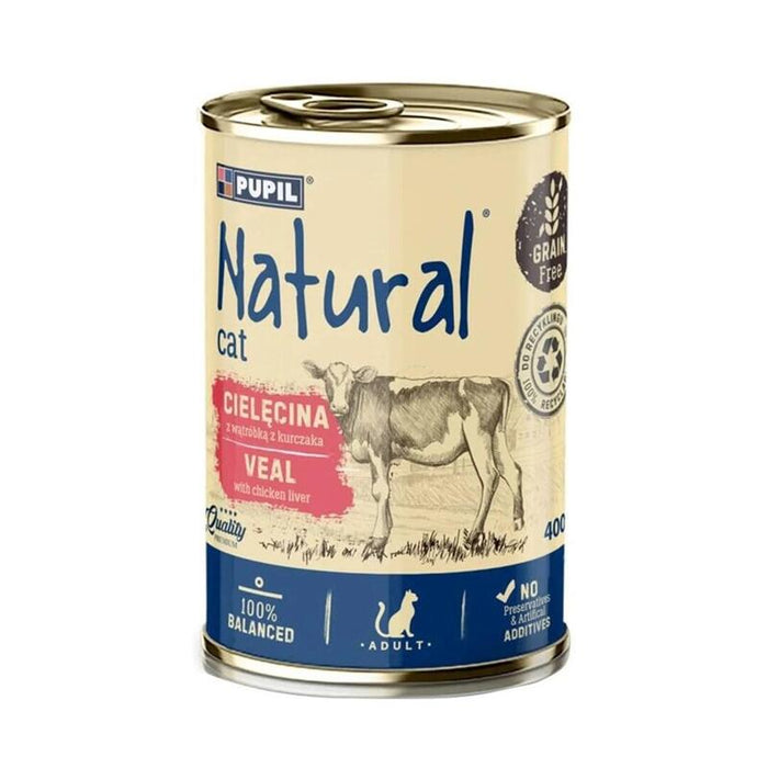 Natural Ternera Z Watróbka Z Kurczaka Comida Húmeda Para Gatos 400g