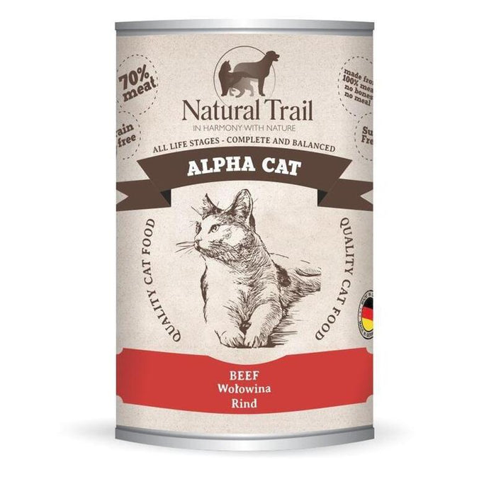 Natural Trail Cat  Alpha Beef Puszka 400g