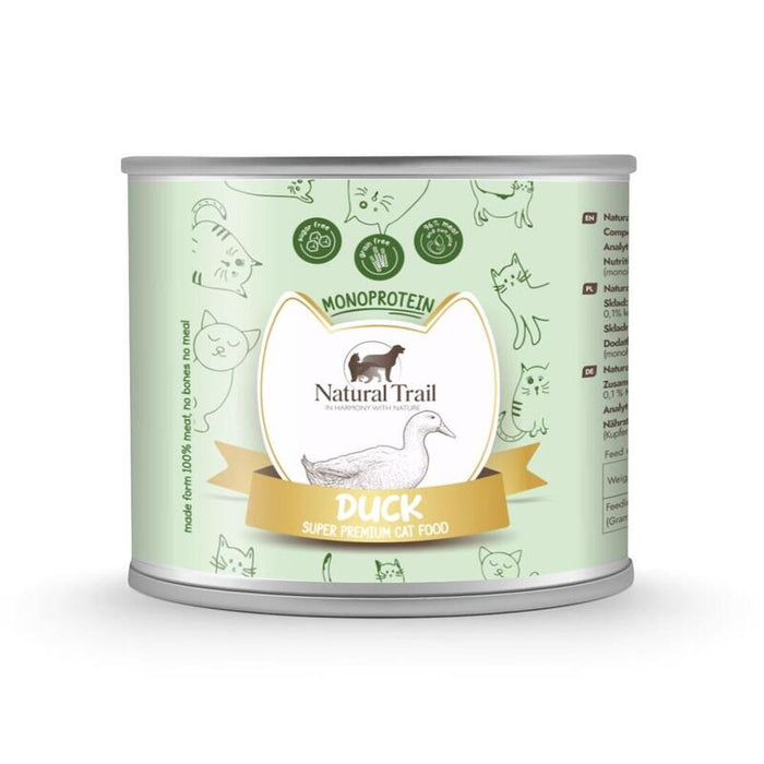 Monoproteína Natural Trail Para Gatos Con Pato 185g
