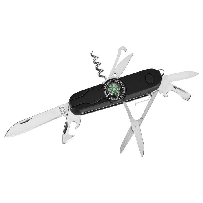 Navaja Azimut Izeron - 13 Herramientas + Funda, 90 Mm Negro (Hk20017-8bl)