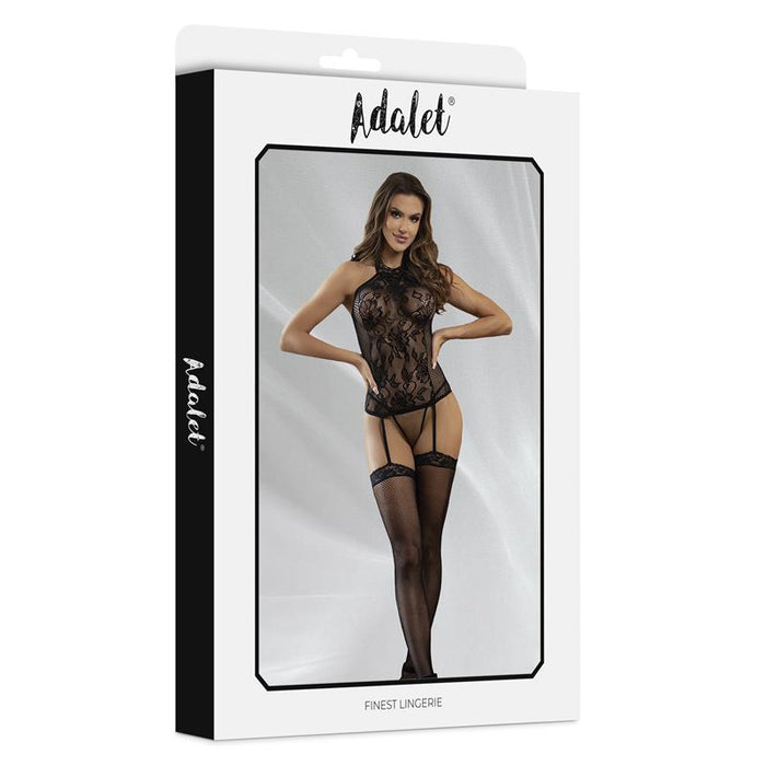 Nicole Bodystocking Con Liguero Talla (Interno):S/M