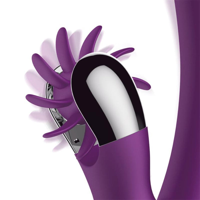 No. Two Vibrador Movimiento Finger Y Rueda Estimuladora Usb Silicona