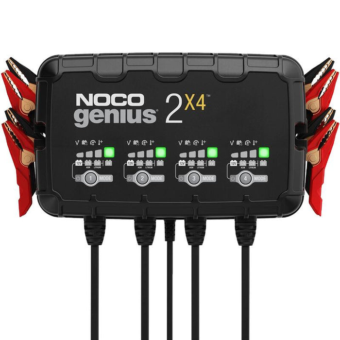 Noco Genius2x4  Noco 8a 4-Bank Battery Charger  Genius Battery Chargers