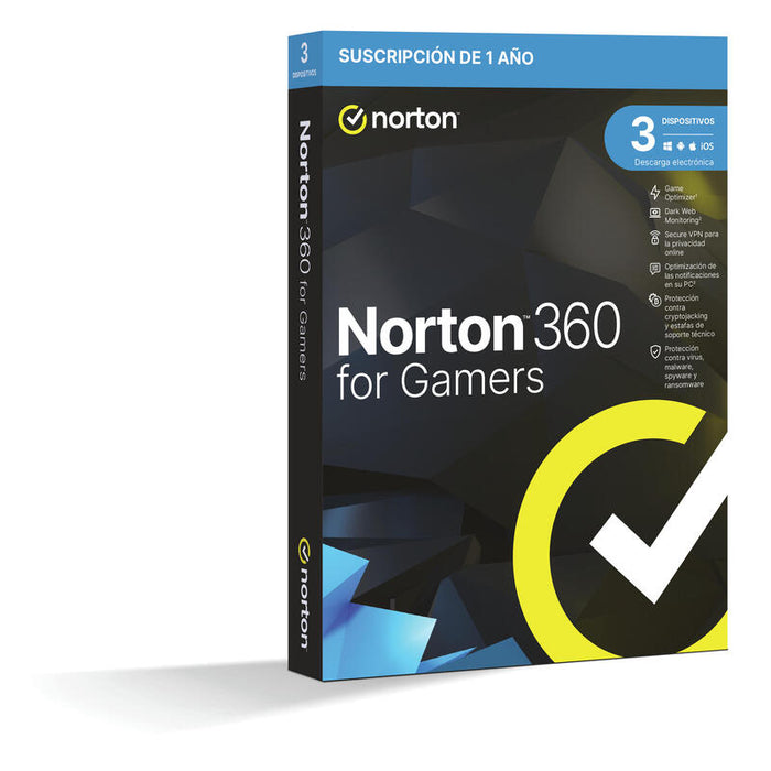 Norton 360 For Gamers 50gb Es 1 User 3 Device 12mo Box