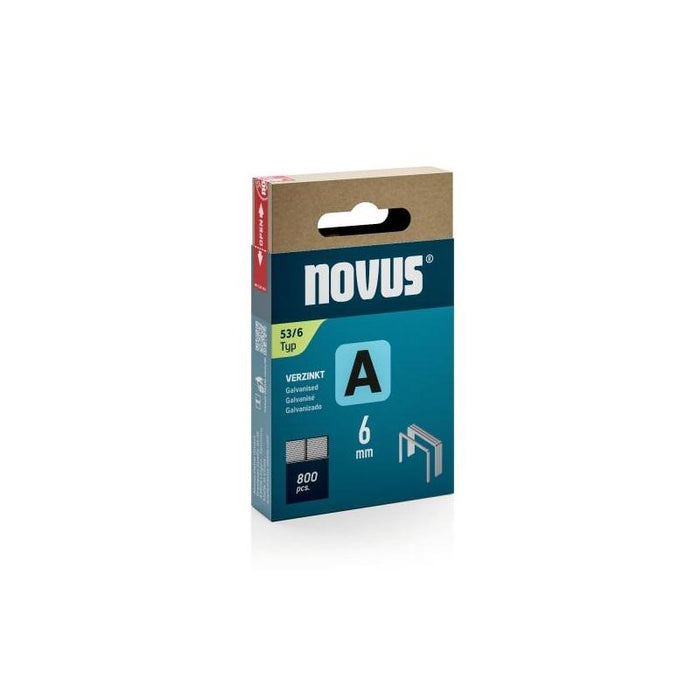 Novus A Tipo 53 Caja De 800 Grapas 53/6 Galvanizadas - Patilla De 6mm