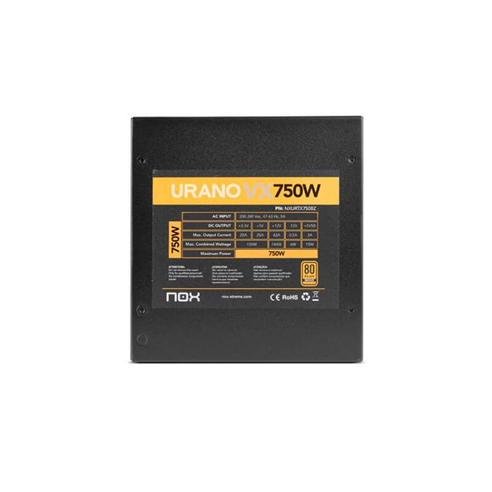 Fuente De Alimentación Nox Urano Vx 750W 80+ Bronze