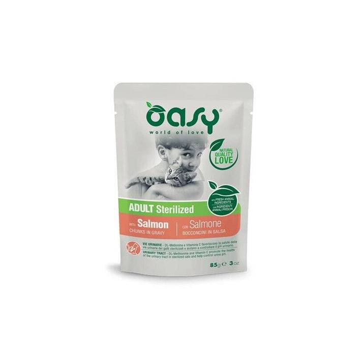 Oasy Chunks In Gravy Adult Sterilized Salmon 85gr
