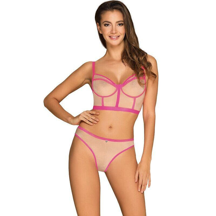 Obsessive - Nudelia Set Dos Piezas Rosa S/M