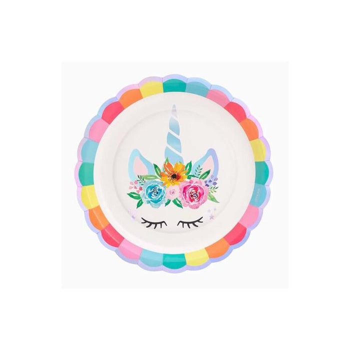 Oh Yeah Plato Llano Unicornio Ø23cm Cartón Pack 6u