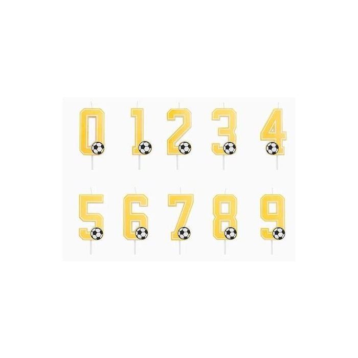 Oh Yeah Vela Fútbol 7,5cm Número 2 Amarillo