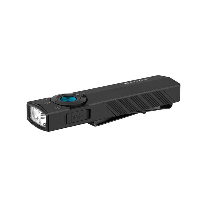 Olight Arkpro Lite, 1.200 Lúmenes Linterna Portátil De Bolsillo Con Led Blanco, Uv Y Luz Roja, Ideal Para Llevar A Diario, Uso Doméstico, Actividades Al Aire Libre, Detección Y Emergencias (Negro)