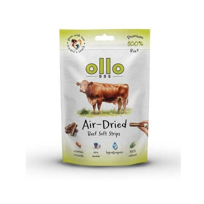 Ollo Air-Dried Beef Strips - Premio Para Perros - 80g