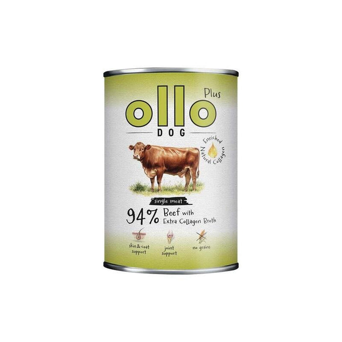 Ollo Plus Collagen Mono Beef - Comida Húmeda Para Perros - 800g