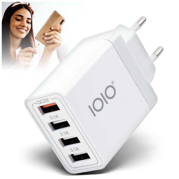 Olympia Ioio Cargador Ul4 3xusb-A3.1 1xusb-A Qc3.0 Blanco