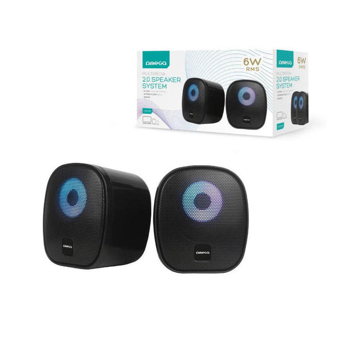 Omega Altavoces Pc 2.0 6w Rms Led Usb Ogg115
