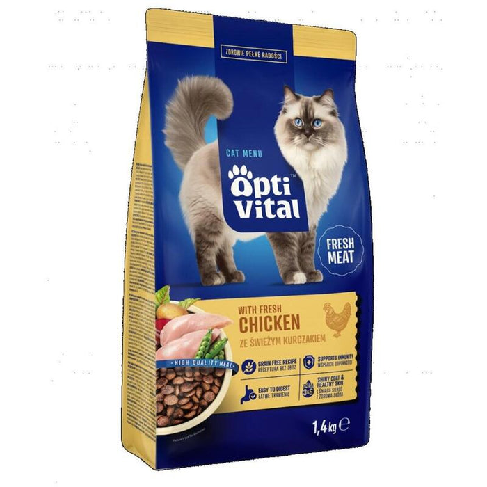 Optivital Alimento Seco - Alimento Completo Para Gatos Adultos Fm Con Pollo 1,4 Kg