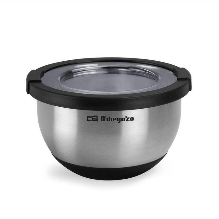 Orbegozo Bol De Acero Inoxidable Boa 3000 - Serie Boa - Capacidad 3l - Base Antideslizante De Silicona - Libre De Bpa -