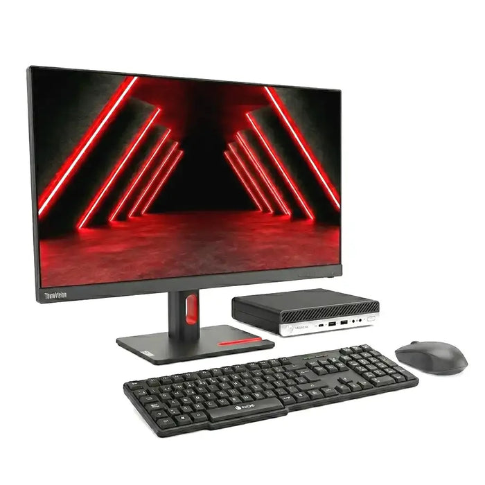 Ordenador Hp Prodesk 600 G4 Dm | I5-8500T | 8Gb | 128Gb Nvme + Monitor Lenovo Thinkvision 24" Nuevo + Teclado Y Ratón